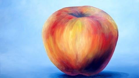 gemalter Apfel