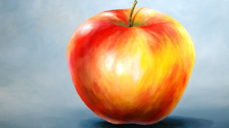 gemalter Apfel