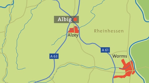 Hierzuland Albig, Karte