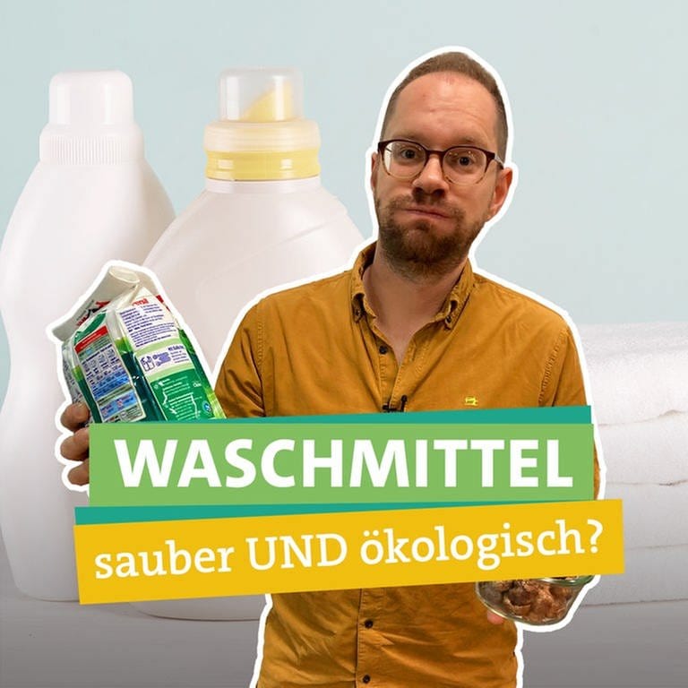 Tobias Koch checkt, ob und welche Waschmittel bzw. -alternativen nachhaltig und gut sind.