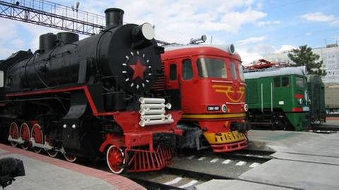 Im Eisenbahnmuseum von Novosibirsk, der größten Stadt Sibiriens.