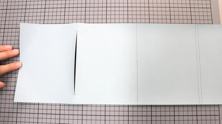 Papierstreifen mit den eingeschnitten Linien (Foto: SWR, SWR -)