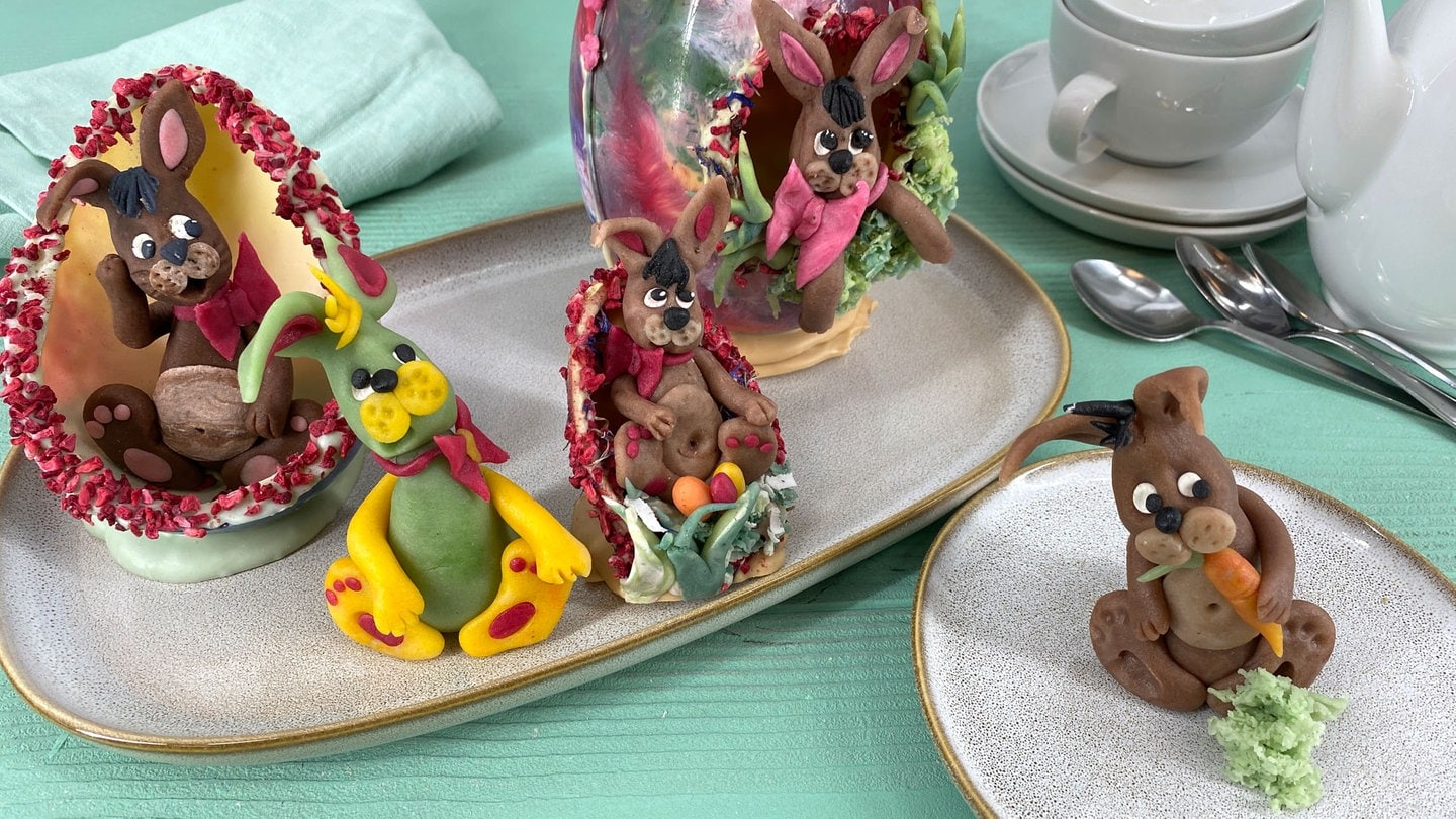 Marzipanfiguren modellieren für Ostern - Rezepte - ARD-Buffet - TV