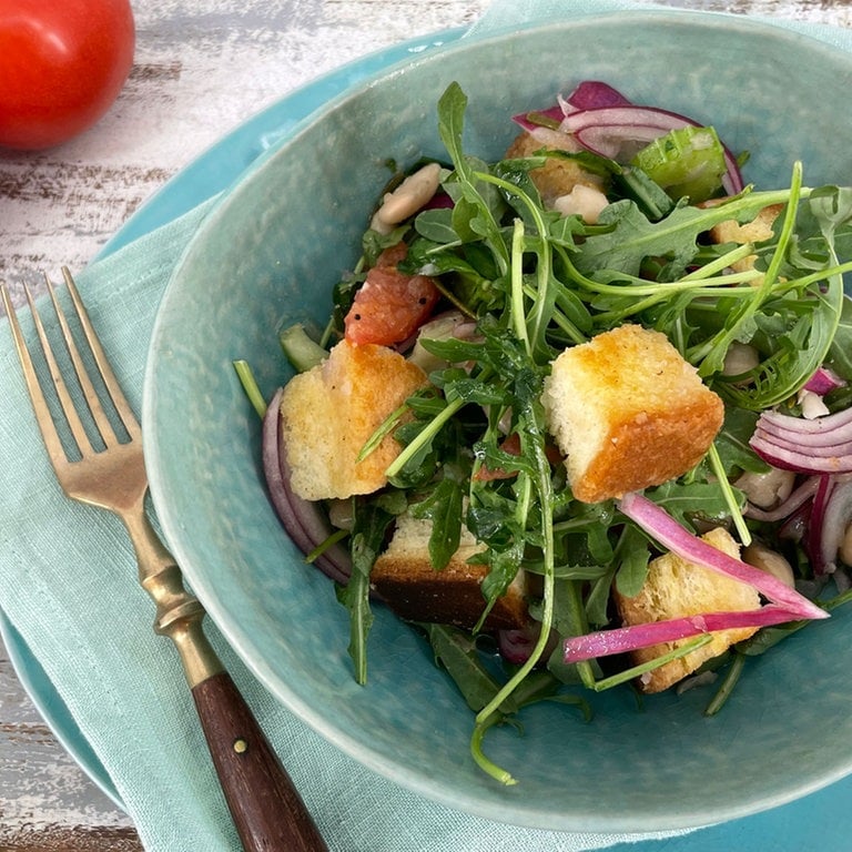 Weißer Bohnensalat mit Tomaten und Rucola - Rezepte - ARD-Buffet - TV