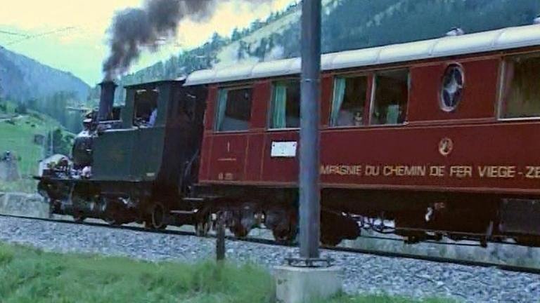 Dampflokomotive "Breithorn" auf dem Weg von Visp nach Zermatt (Foto: SWR, SWR -)