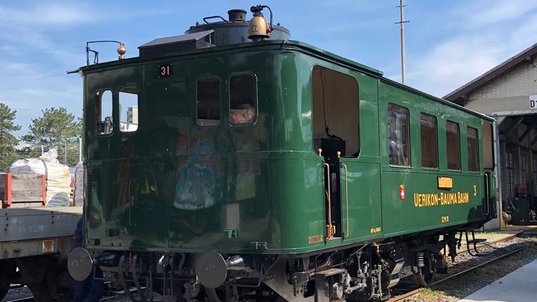 Kittel-Dampftriebwagen im Bahnpark Brugg beim „Tag der offenen Tore“ im Mai 2019 (Foto: SWR, Alexander Schweitzer)