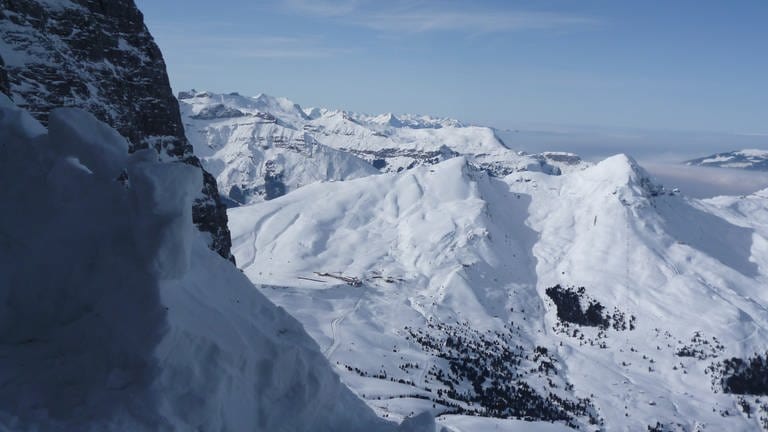 Blick aus der Eiger Nordwand (Foto: SWR, Alexander Schweitzer)