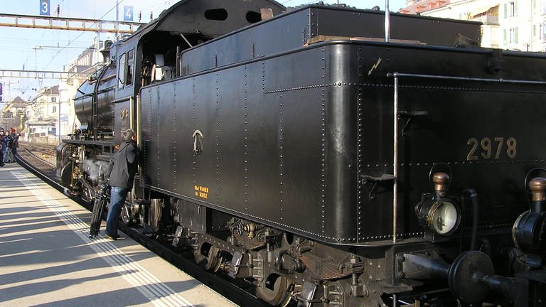 Die Zuglok C 56, auch "Elefant" genannt, wird den Sonderzug führen. (Foto: SWR, Wolfgang Drichelt)