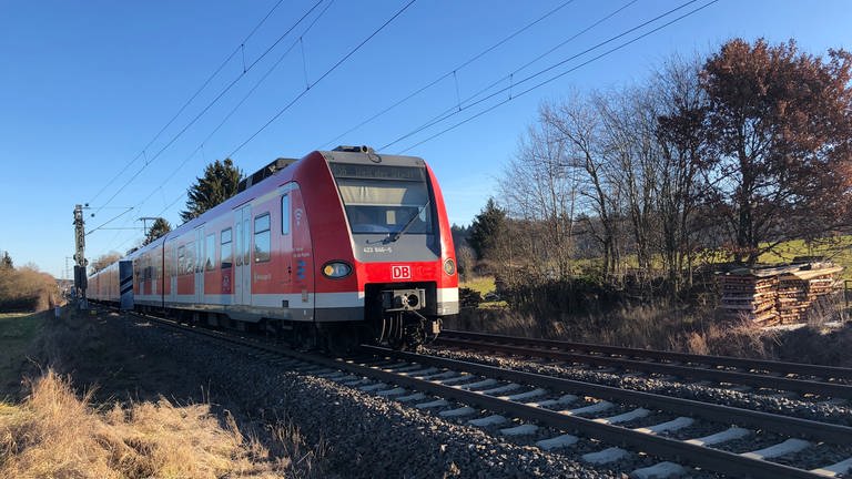 Die S 6 auf der Württembergischen Schwarzwaldbahn bei Rutesheim. (Foto: SWR, Alexander Schweitzer)
