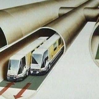 Tunnelsystem im Eurotunnel (Foto: SWR, SWR -)
