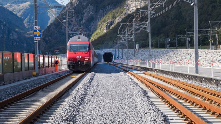 Inbetriebsetzung erste Testfahrt Gotthard (Foto: AlpTransit Gotthard AG)