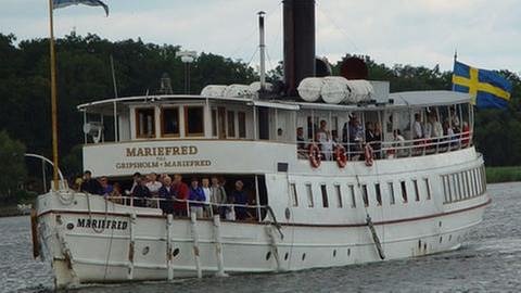 Mit dem Dampfschiff geht unsere Reise auf dem Mälaren-See weiter bis nach Stockholm. (Foto: SWR, SWR -)
