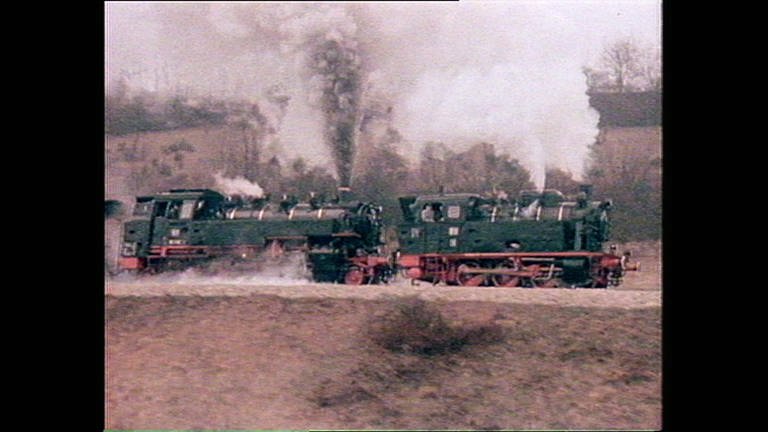 Ein munteres Gespann der Ulmer Eisenbahnfreunde. (Film 80er Jahre) (Foto: SWR)