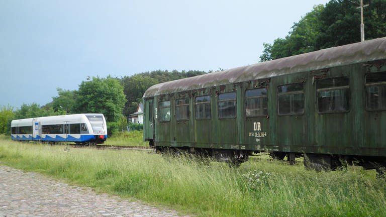 Geschichte und Gegenwart der Usedomer Inselbahn im Bahnhof Seebad Ahlbeck (Foto: SWR, Grit Merten)