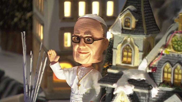 Papst Franziskus darf auf der Modellbahn nicht fehlen. (Foto: SWR, SWR - Harald Kirchner)