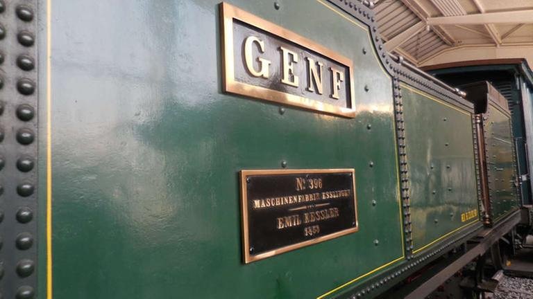 Die Lok GENF ist die älteste Dampflokomotive der Schweiz und steht heute im Verkehrshaus Luzern. (Foto: SWR, SWR - Alexander Schweitzer)