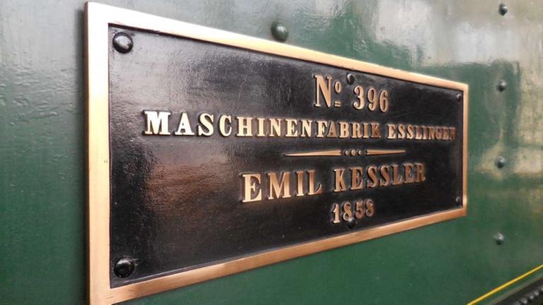 Die Maschinenfabrik Esslingen baute die Lok Genf im Jahr 1858. (Foto: SWR, SWR - Alexander Schweitzer)