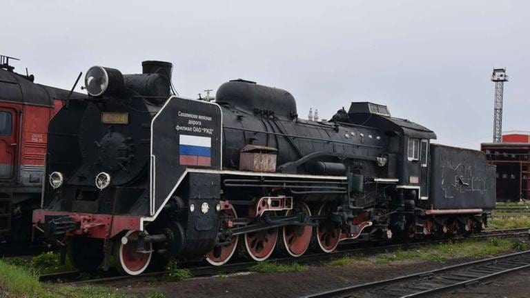 Eine D 51 – Vorgängerlokomotive der TG 16 auf Sachalin. (Foto: SWR, SWR - Michael Mattig-Gerlach)