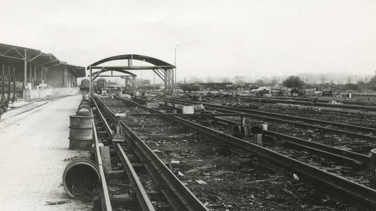 Historische Aufnahme auf dem ehemaligen Gleisbauhof der Deutschen Bahn in Sankt Ingbert (Foto: SWR, Hermann Abmayr)