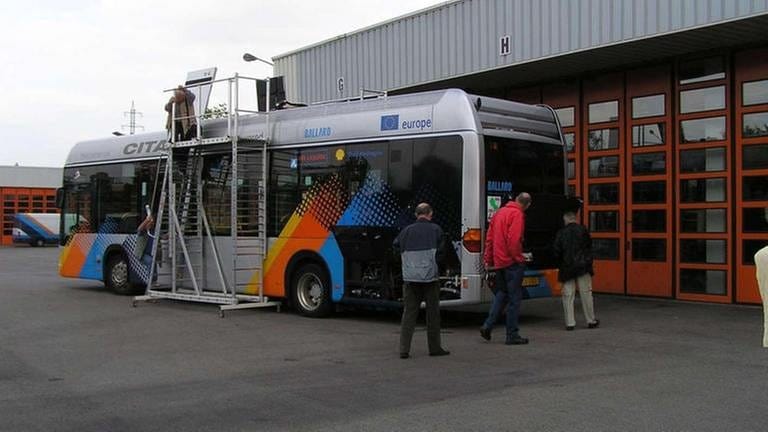 Wasserstoffbus im Straßenbahndepot der Stadt Luxemburg (Foto: SWR, SWR - Wolfgang Drichelt)
