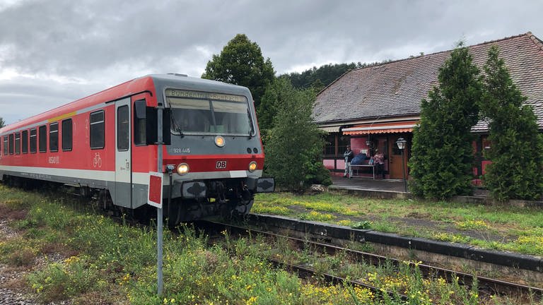 Auf der pfälzischen Wieslauterbahn zwischen Hinterweidenthal-Ost und Bundenthal-Rumbach gibt es seit 1997 wieder Personenverkehr. Der Ausflugszug „Bundenthaler“ ist bei Touristen sehr beliebt. (Foto: SWR, Alexander Schweitzer)