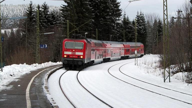 Die rote Regiobahn fährt stündlich von Freiburg bis nach Seebrugg, zur Endstation der 3-Seen-Bahn. (Foto: SWR, SWR - Bernhard Foos)