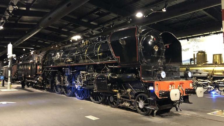 241 A 1 – die größte Dampflok Europas - ein Koloss. Sie ist der Prototyp der ersten französischen Mountain-Lokomotiven. (Foto: SWR, SWR - Alexander Schweitzer)