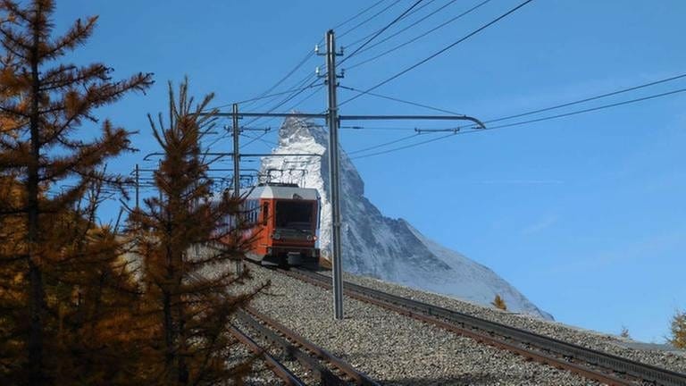 Gornergratbahn mit Matterhorn (Foto: SWR, SWR - Alexander Schweitzer)