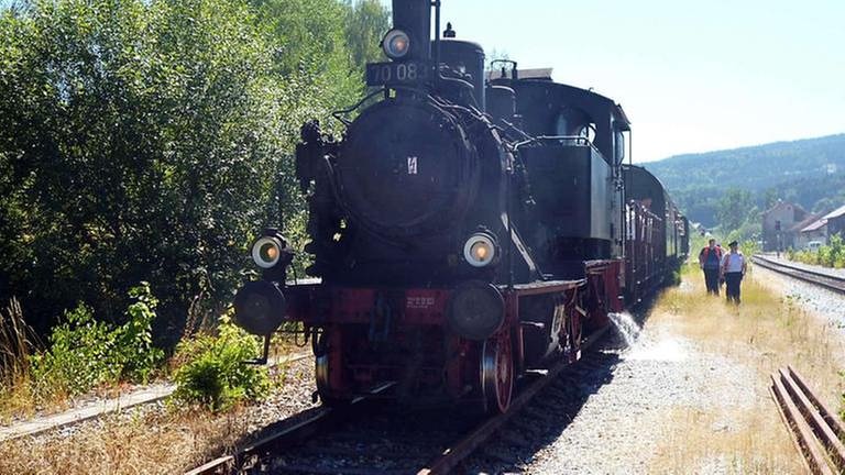 Einhundert Jahre hat die Lokomotive auf dem Buckel. Sie kommt extra für die jährlich stattfindende Dampfwoche aus Landshut angedampft. (Foto: SWR, SWR - Alexander Schweitzer)