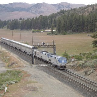 Amtrak "Blue Zephyr" auf der Strecke (Foto: SWR, SWR - Alexander Schweitzer)