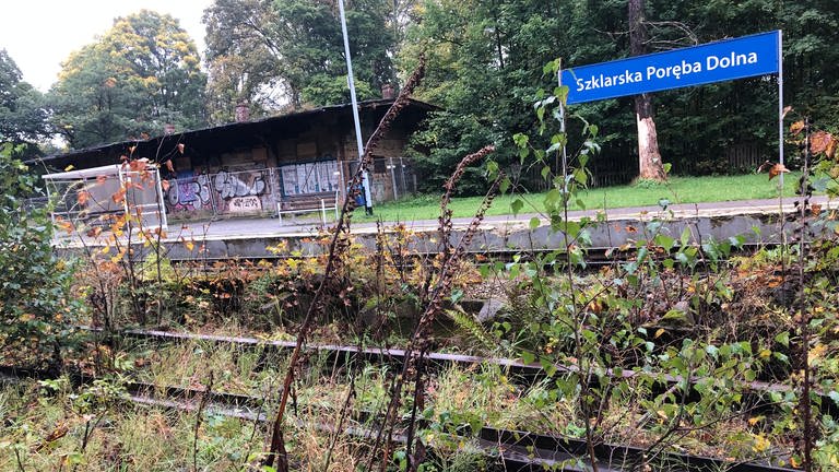 Der Bahnhof, der einst Niederschreiberhau hieß, wartet auf die Sanierung und eine neue Nutzung.  (Foto: SWR, Kirsten Ruppel)