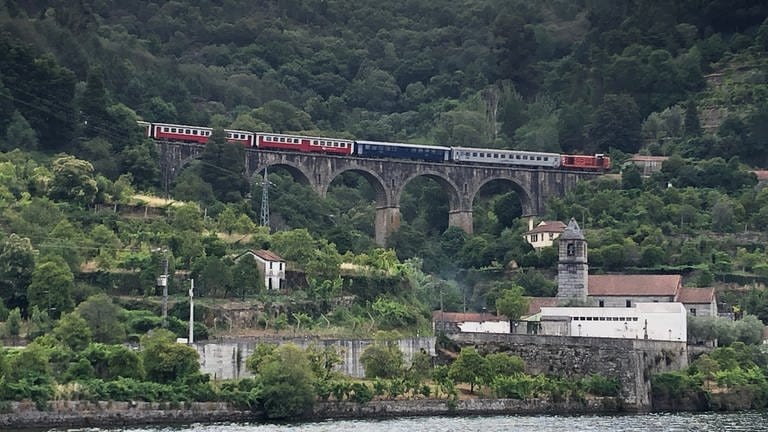 Der Mira Douro erreicht hier in Ribadouro zum ersten Mal wieder den Douro. (Foto: SWR, Alexander Schweitzer )