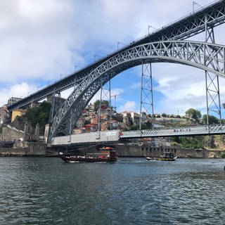 Ponte Dom Luis I. von Vila Nova de Gaia aus – gegenüber der Altstadt von Porto (Foto: SWR)