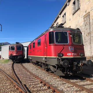 Zwei Bo’Bo’s im SBB-Werk Bellinzona, der einstigen Hauptwerkstätte der Gotthardbahn. (Foto: SWR, Alexander Schweitzer)
