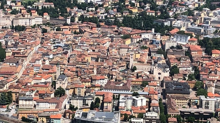 Die Altstadt von Trento von der Seilbahnstation Sardagna aus. (Foto: SWR, Alexander Schweitzer)