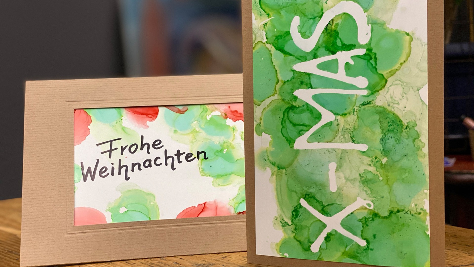 Weihnachtliche Grusskarten Mit Der Alcohol Ink Technik Kreativ Kaffee Oder Tee Swr Fernsehen
