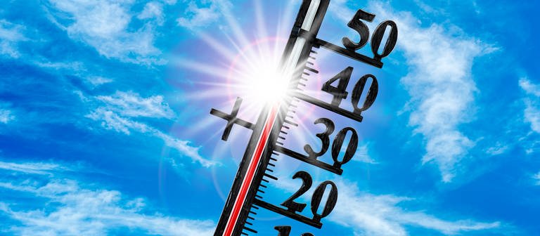 Hitzewelle: Thermometer zeigt über 30 Grad an (Foto: Colourbox, Wolfgang Filser)