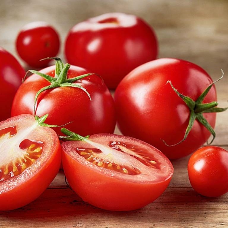Rote reife Tomaten.