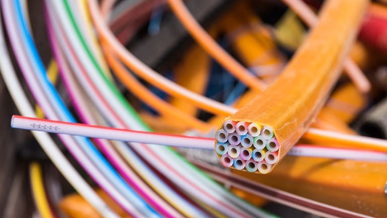 Glasfaserkabel für schnelles Internet