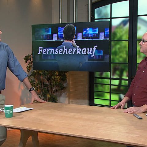 Moderator Jens Hübschen mit SWR-Multimediaexperte Andreas Reinhardt
