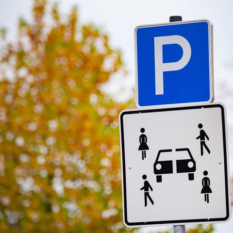 Ein Schild kennzeichnet einen Parkplatz für Carsharing-Fahrzeuge  Sicherheit im Straßenverkehr