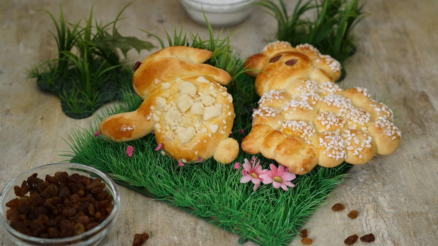 Osterlamm und Osterhasen aus Hefeteig - Rezepte - Kaffee oder Tee - TV