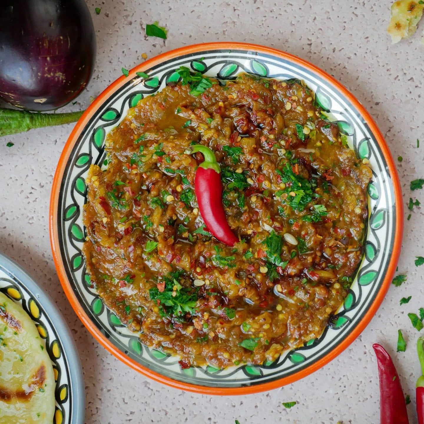 Baingan Ka Bharta - geröstetes Auberginen-Püree - Rezepte - Kaffee oder ...