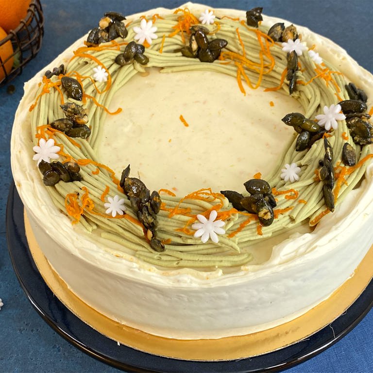 Kürbiskern-Orangen-Torte