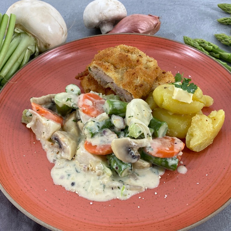 Leipziger Allerlei mit Schnitzelchen