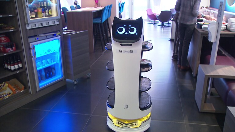 Der Serviceroboter im Hotel (Foto: SWR)