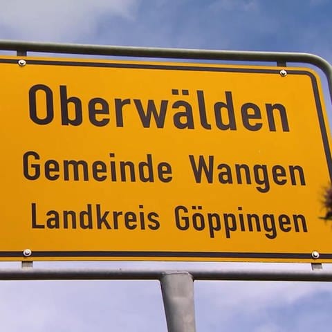 Ortsschild Oberwälden (Foto: SWR)
