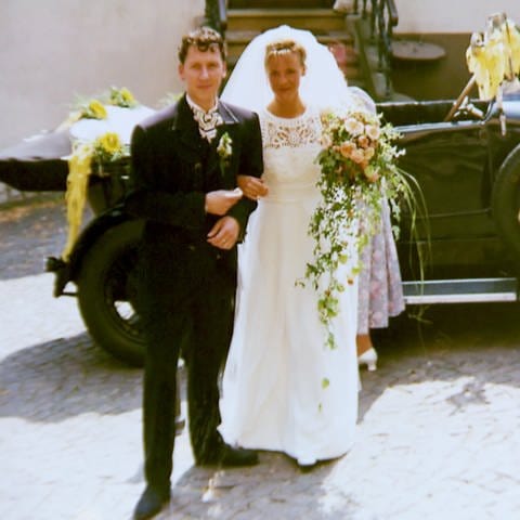 Peter und Heike Lamade bei ihrer Hochzeit 