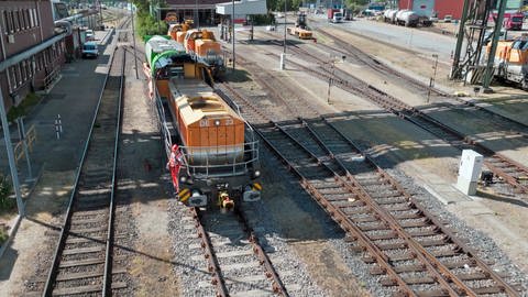 Das Eisenbahnwerk der BASF: 146.000 Waggons pro Jahr auf rund 230 Kilometer Gleise. (Foto: SWR)