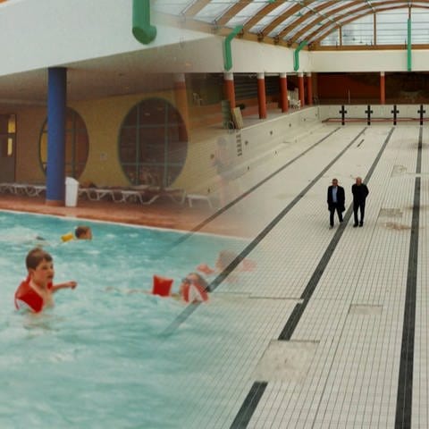 Betriebenes und leerstehendes Schwimmbad (Foto: SWR)